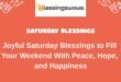 Saturday Blessings