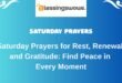 Saturday Prayers