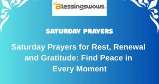 Saturday Prayers