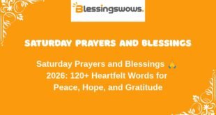 Saturday Prayers and Blessings