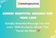 Sunday Beautiful Message For Your Love