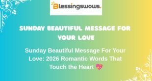 Sunday Beautiful Message For Your Love