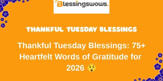 Thankful Tuesday Blessings