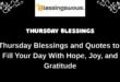 Thursday Blessings