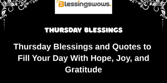 Thursday Blessings